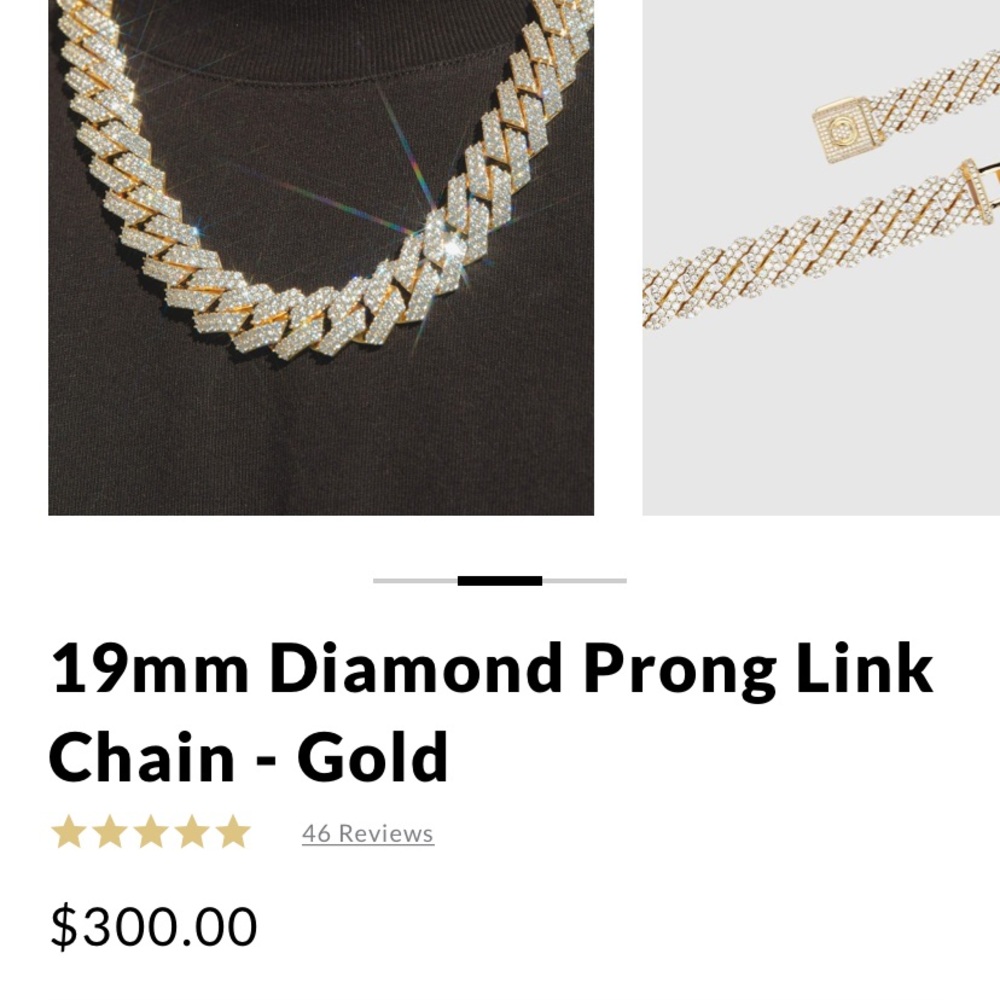 Cernucci 19mm 20” Gold Iced Link Chain